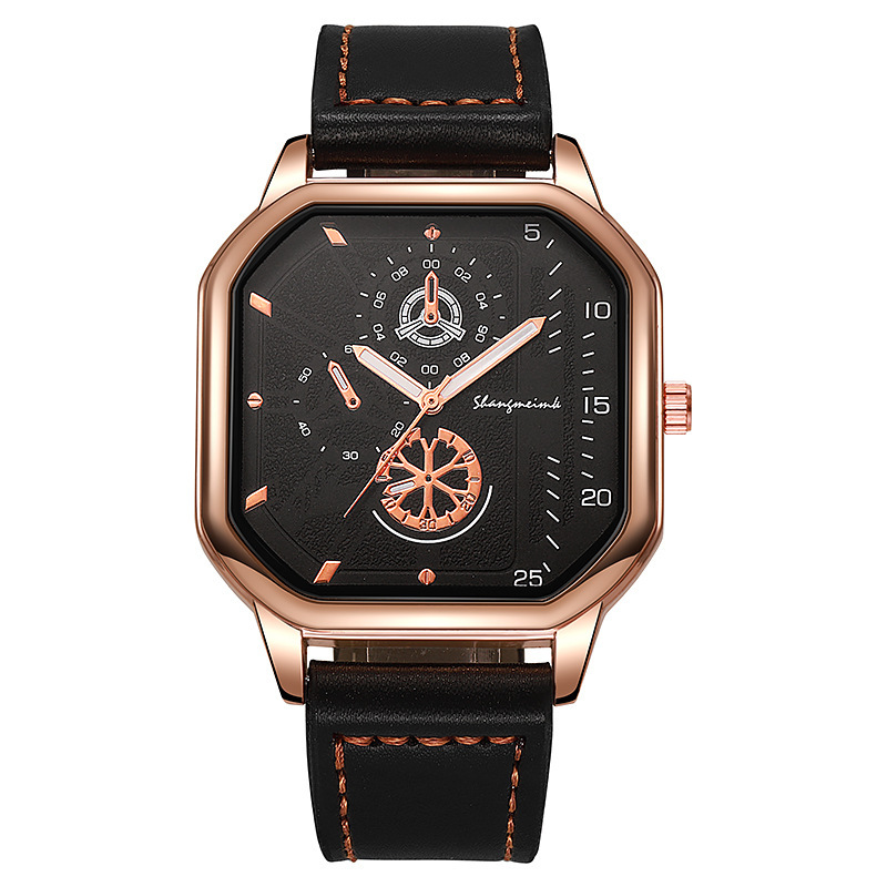 Xiyin Cross-border comercio exterior dial octogonal moda reloj para hombres cinturón de carcasa cuadrada casual personalidad reloj deportivo para hombres