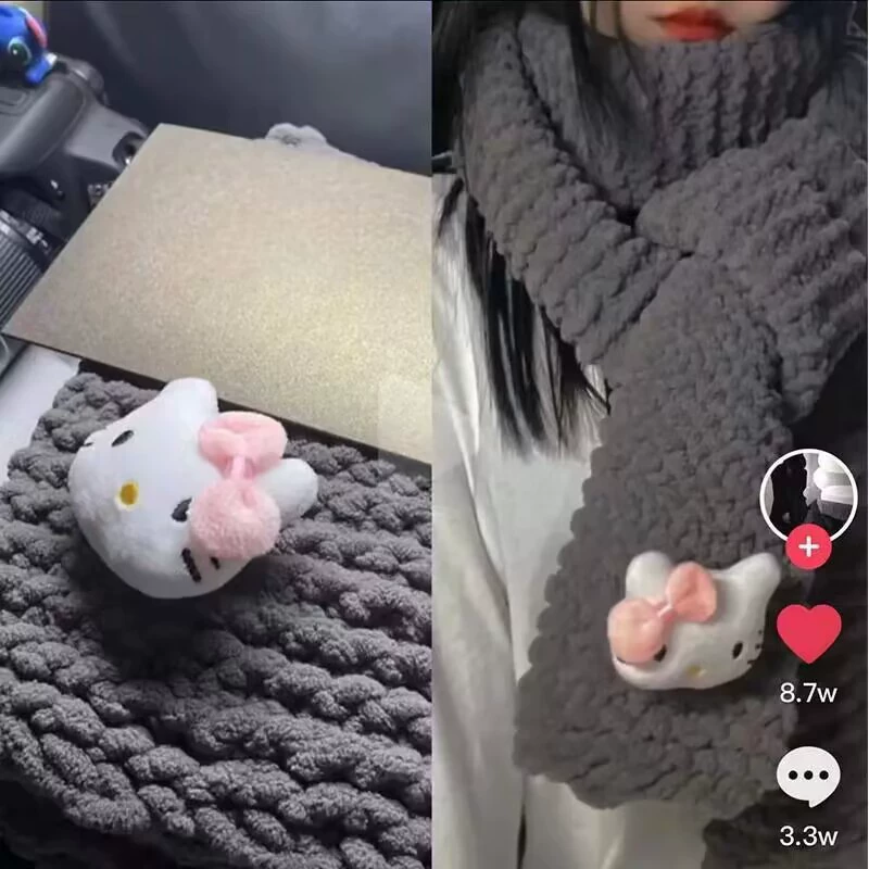 Yugui шарф для собак DIY скучные ручной работы ледяные линии вязаный шарф материал сумка Hello Kitty подарок для подруги