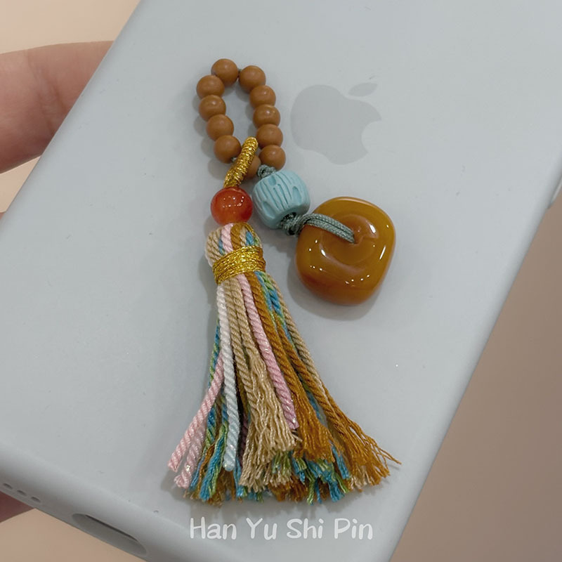 Camel Bone Xizang-Style Square Buckle Small Teardrop Olive Stone Pendant Tassel Bracelet Accessory Song Brocade Small Horse Camel Bone Xizang-Style Square Buckle Small Teardrop Olive Stone Pendant Tassel Bracelet Accessory Song Brocade Small Horse