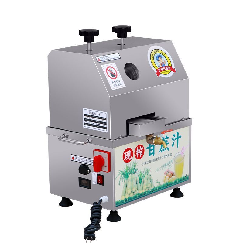 Máquina de jugo de caña de azúcar comercial, caña de azúcar de bambú, caña de azúcar eléctrica comercial, caña de azúcar de escritorio con batería