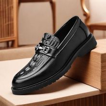 皮鞋男士鳄鱼正品新款商务真皮休闲牛皮透气英伦鞋子结婚正装男鞋