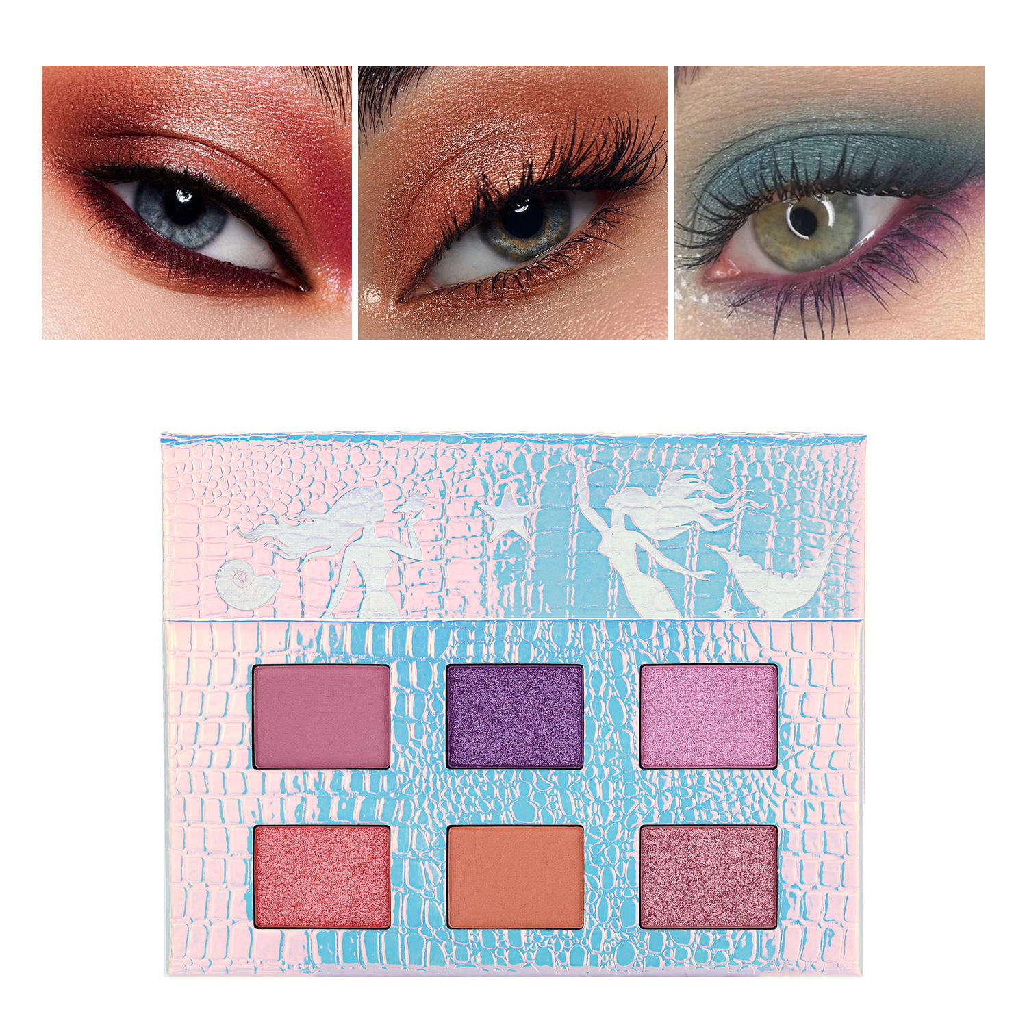 Cross-border new product: 6-color matte pearlescent eyeshadow palette, European and American multi-color contouring high-gloss fine glitter makeup palette, eye makeup undefined