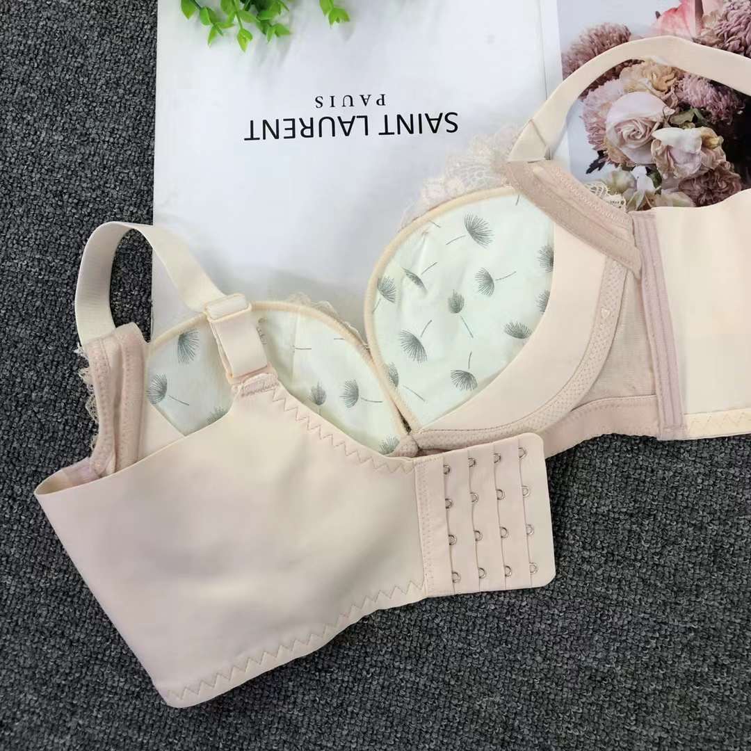 Ropa interior ajustable de las mujeres de verano Delgado pequeño pecho empuja hacia arriba el sujetador de pecho salón de belleza anti-flacidez pecho grande sujetador pequeño