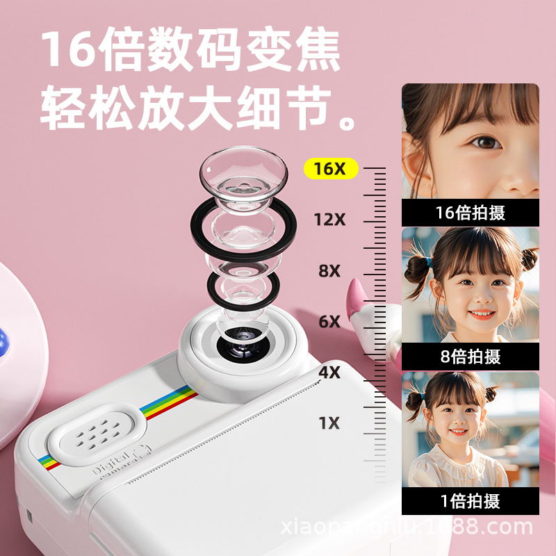 2025 nueva cámara para niños Polaroid puede tomar fotos, imprimir videos, fotos en color, fábrica de origen de juguetes