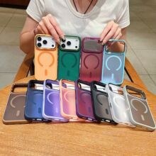 新款iPhone17promax手机壳肤感磨砂磁吸适用苹果16e带电镀镜头圈