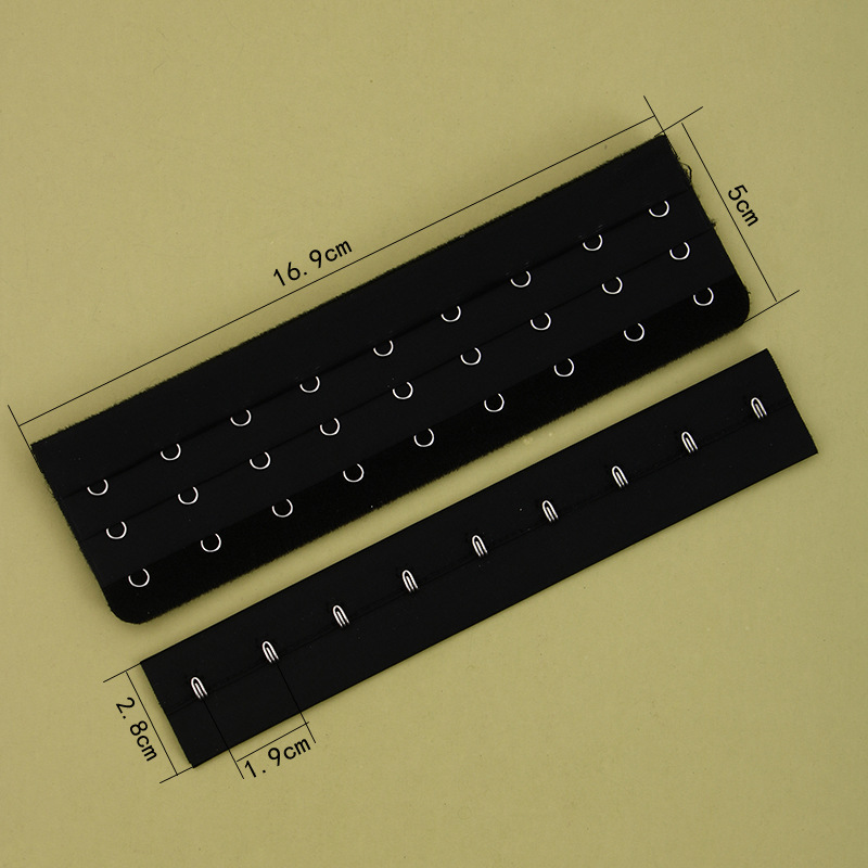 Triple-Row Nine-Clip Bra Set with Hook-and-Bar Bodysuit, Male-Female Fasteners, Posterior Hook-and-Bar Underwear