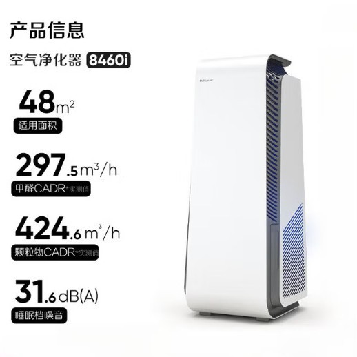High-End Air Purifier 8460I Removes Formaldehyde, Bacteria, Haze, Allergens and Odors, Home Bedroom Air Purifier