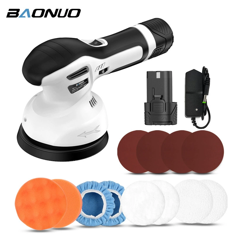 Литиевая литиевая полировальная машина 12V белый портативный портативный автомобиль для домашнего полированного воска машина для автомобильной полировки