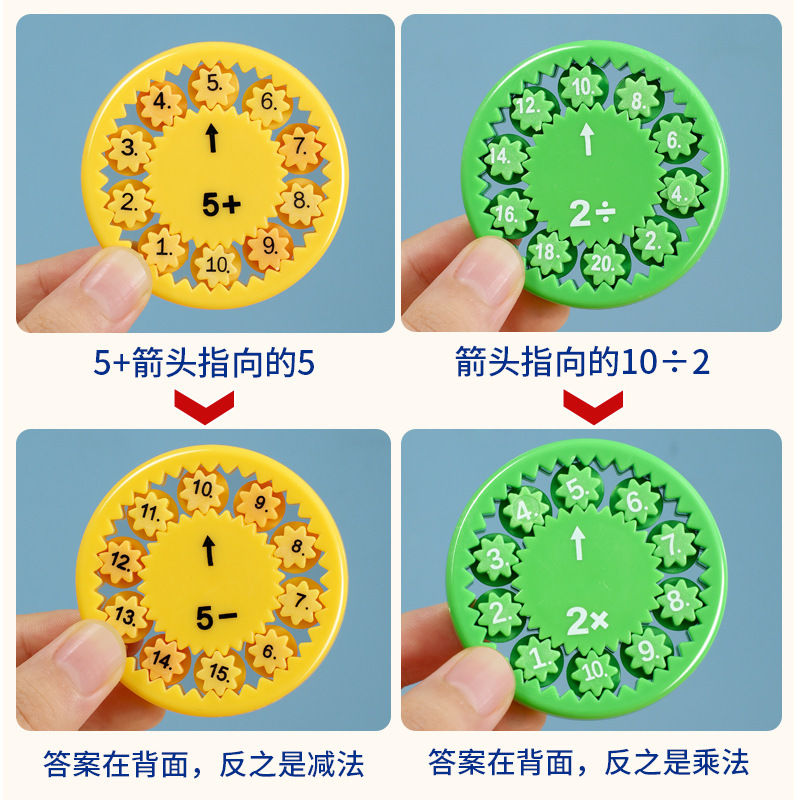 Matemáticas Fidget Spinners Matemáticas Aritméticas Dedo Tip Giro Educación Puzzle Juguetes Infantiles Educación Primera Educación