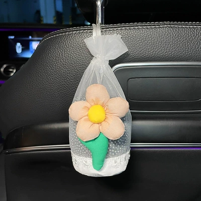 Bag Car Creative High Quality: Other Automotive Interior Supplies - grass-flower-pink