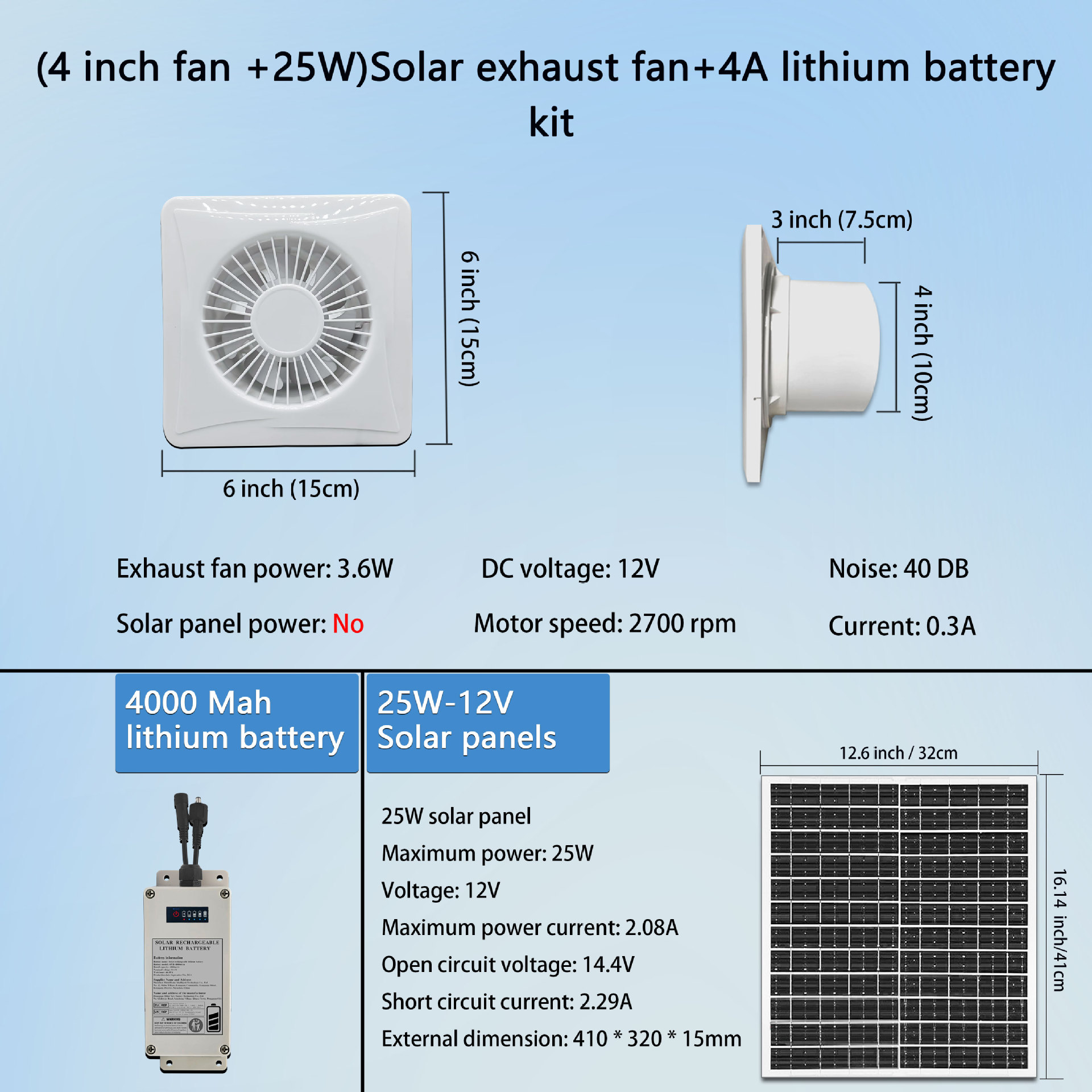 화이트 모델-4inch+25W(12V)+4A