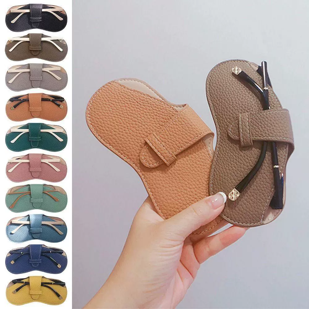 Летняя новая стильная сумка для хранения солнцезащитных очков с галькой, портативный чехол для солнцезащитных очков с защитой от царапин, мягкая кожаная сумка для очков