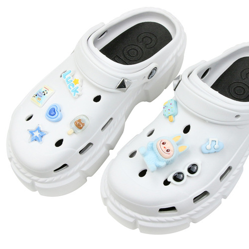 Labubu Shoes: Matching Pop Mart Cute Plush Cartoon Style Labubu Shoe Accessories with Bubble Mart Characters
