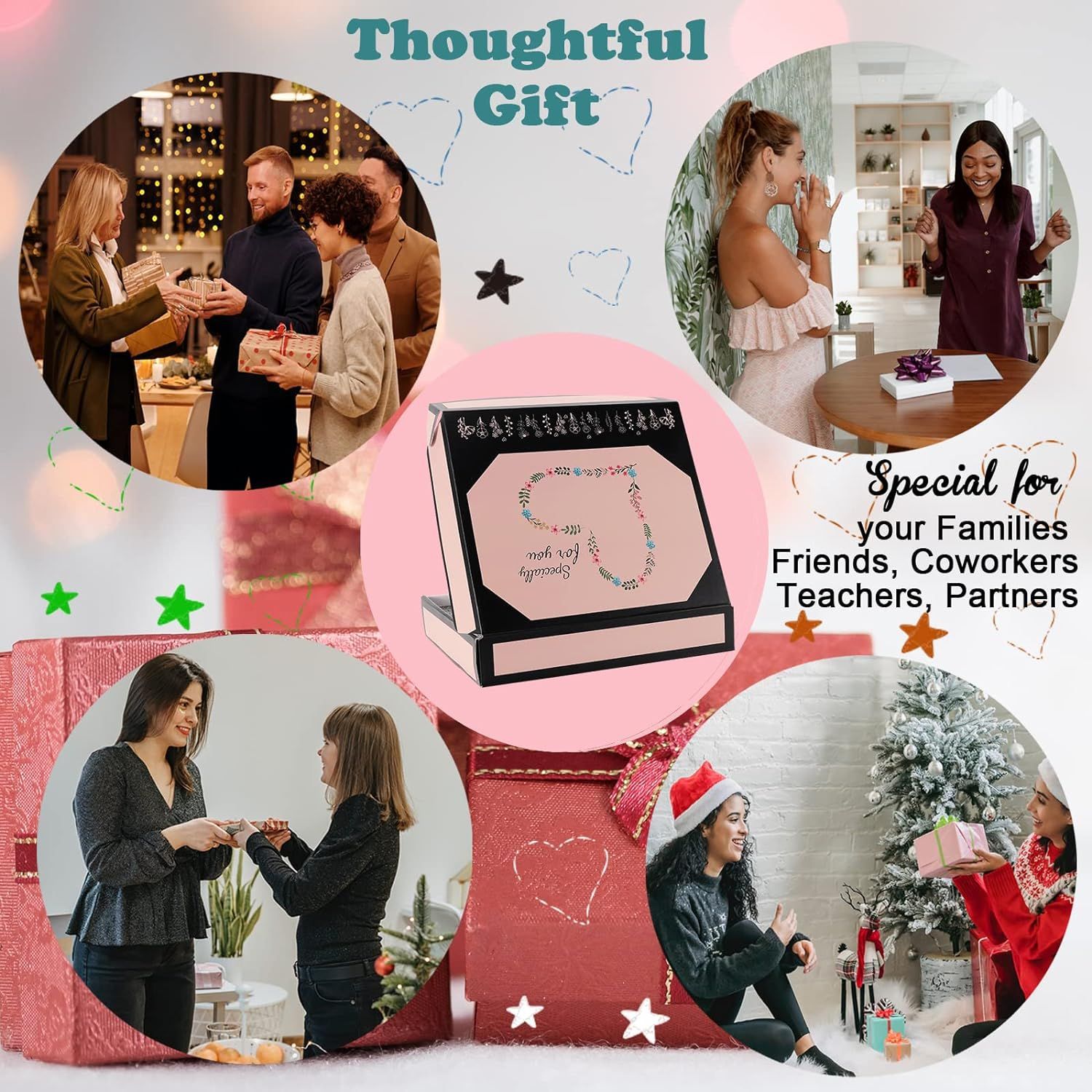 Transfronterizo nuevo material acrílico decoraciones de escritorio para la familia, novias y amigos adornos en forma de corazón transparente