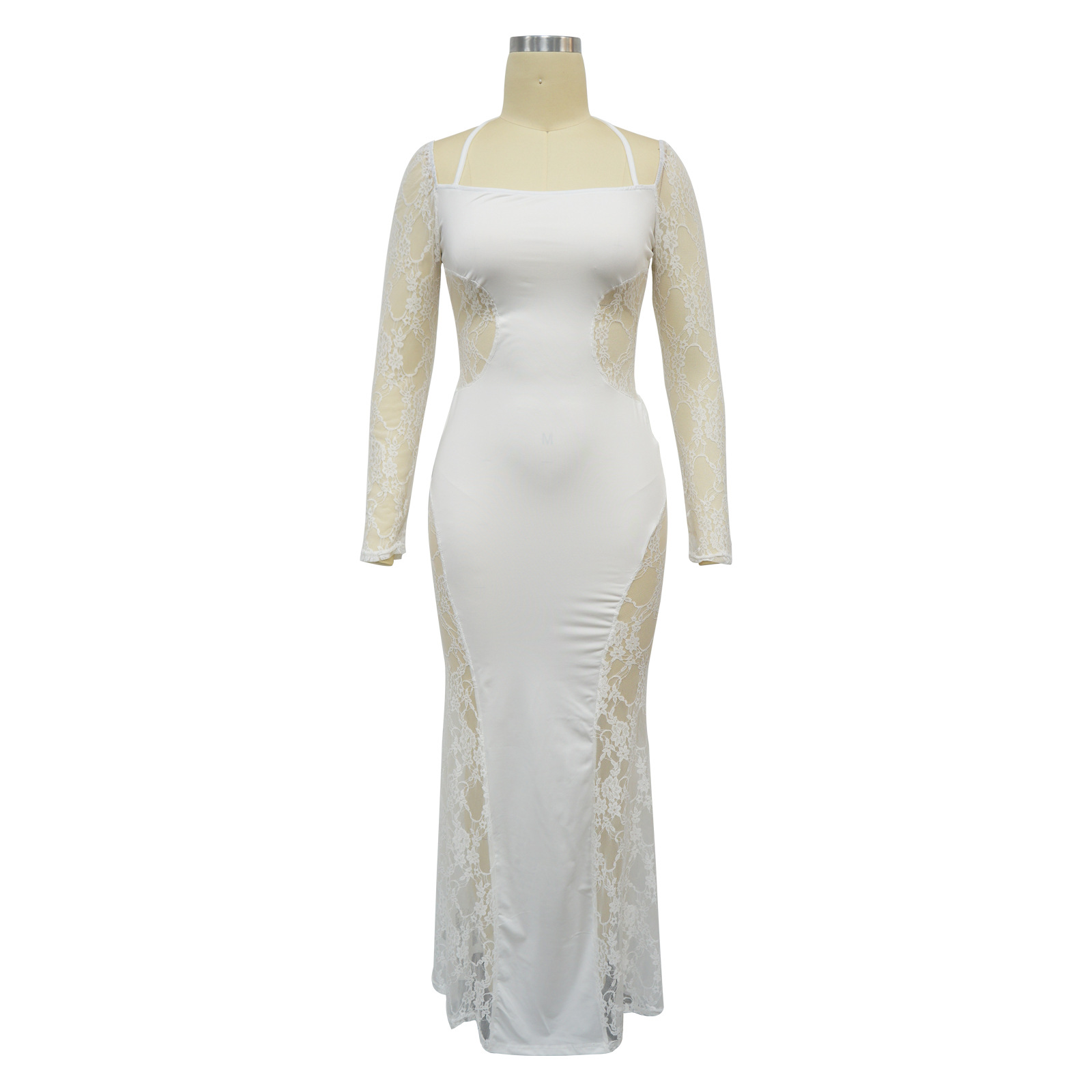 Elegant Women's Lace Splicing Evening Dress For Special Occasions_voghion.com