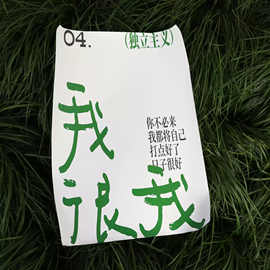 自制诗歌海报文学艺术焦野绿一天中我清醒三次卧室背景氛围挂画芯