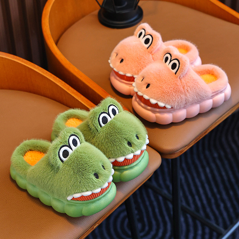 Scarpe pelose invernali da interno per bambini in cotone, per ragazzi, graziose pantofole con i capelli del bambino per ragazze, bambini grandi_voghion.com