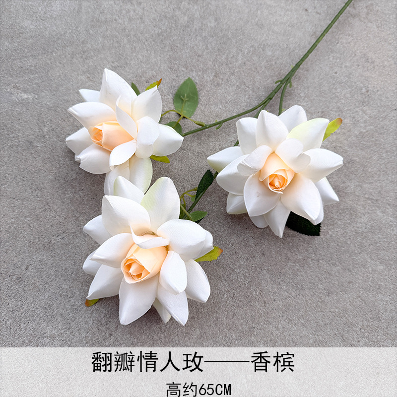 Nuevo 3 amantes Mei Flip Flores simuladas de boda Auditorio Road Flores falsas de la decoración de la sala de estar