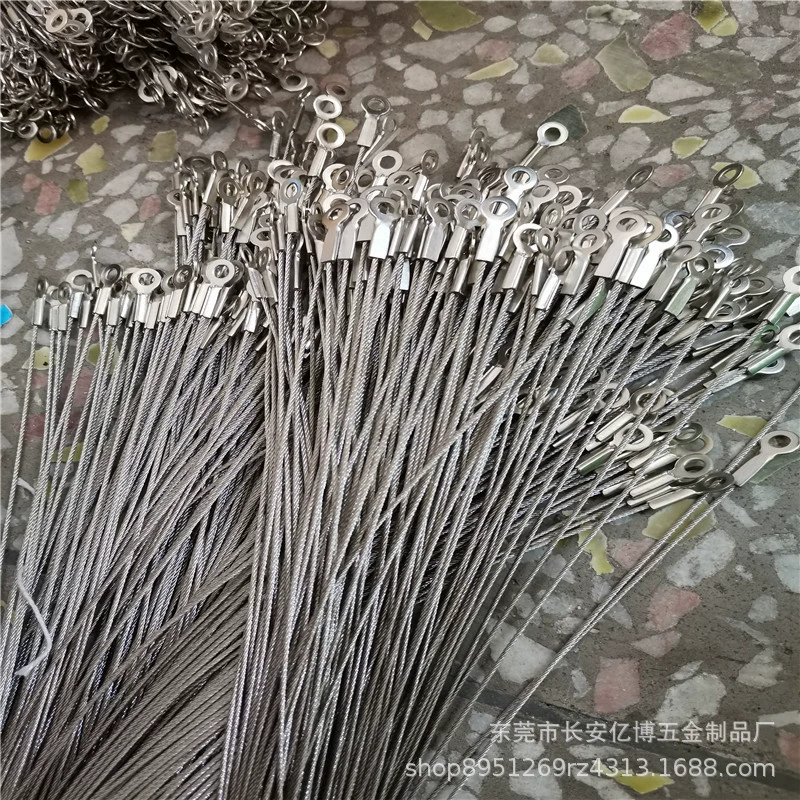 Стальной трос из стали 304, прессованные наконечники из нержавеющей стали, стальной трос с резиновым покрытием, трос для подвески осветительных приборов, стальной трос для поводков для животных