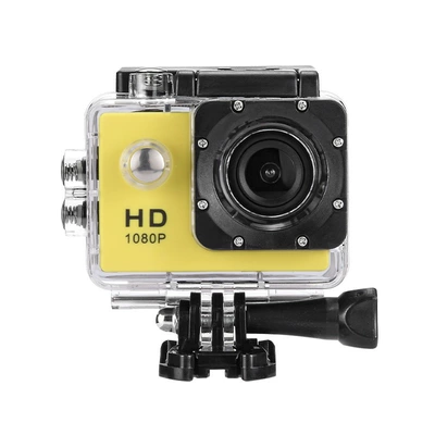 Motorcycle driving recorder: Camera Driving Recorder Cycling - sports-yellow-1080p-anti-fall-and-dust-proof-standard-excluding-memory-card