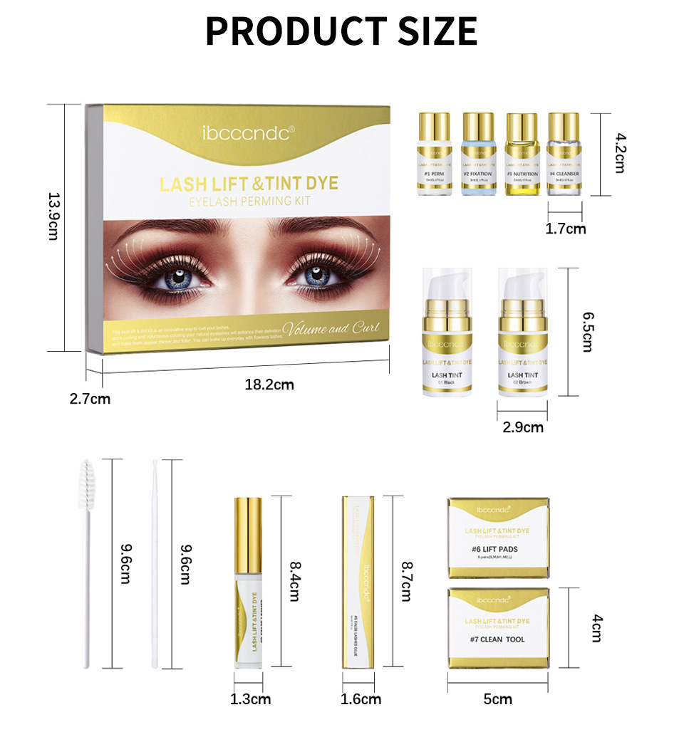 carina Ibcccndc LashLift keratin cold perm curling hot dye eyelash set_voghion.com