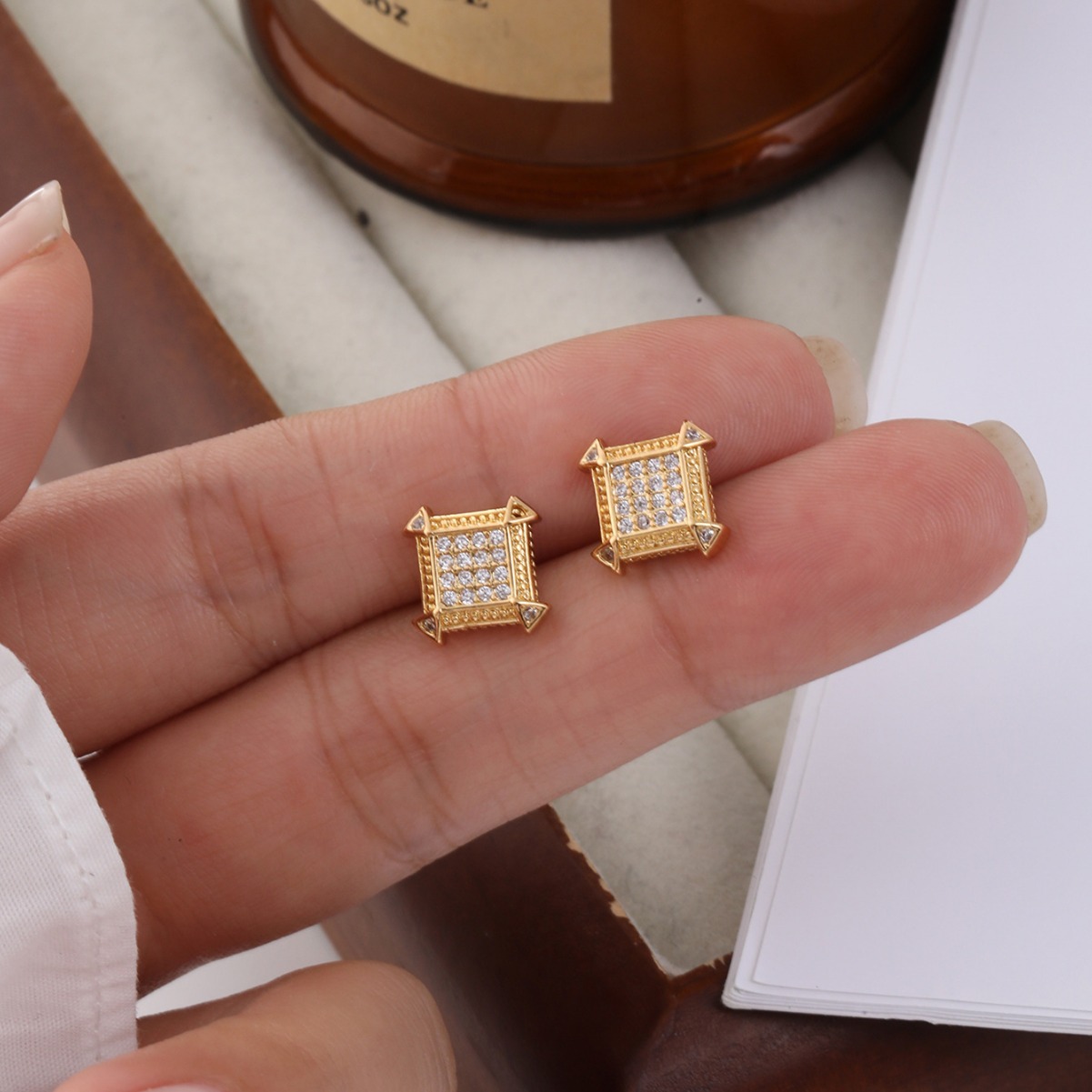 Minimalist Men's Stud Earrings In Stainless Steel For Daily Wear_voghion.com
