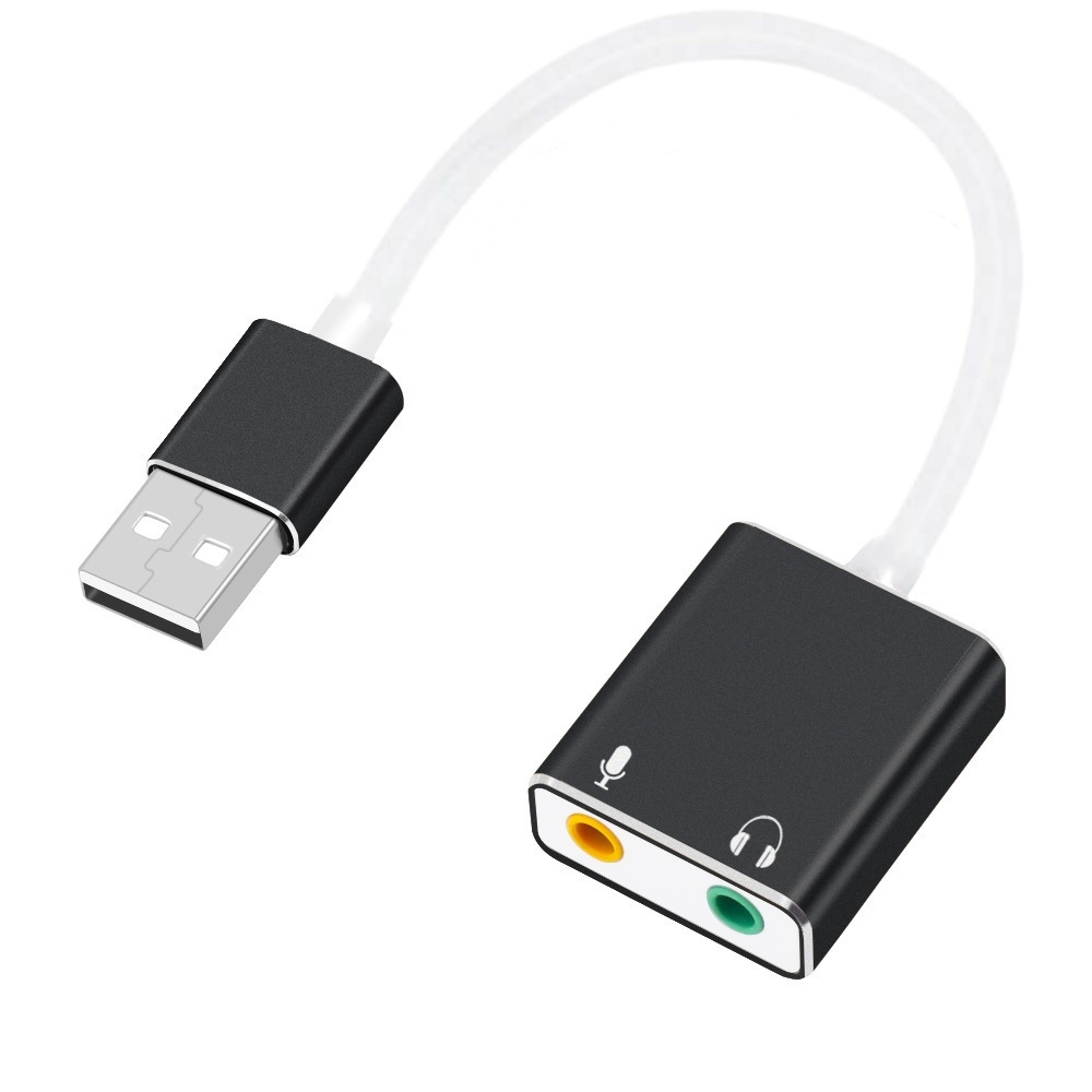 Tarjeta de sonido USB sin unidad adaptador de auriculares portátiles tarjeta de sonido externa independiente image 20
