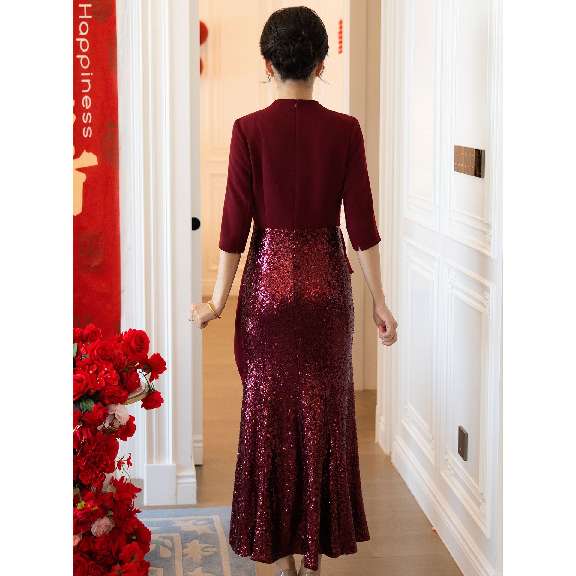Zhili Mother-in-law Cheongsam 2026 New Model For Young Mothers, Wedding Banquet Outfit, Light Luxury Design, Slimming_ecoleips.com