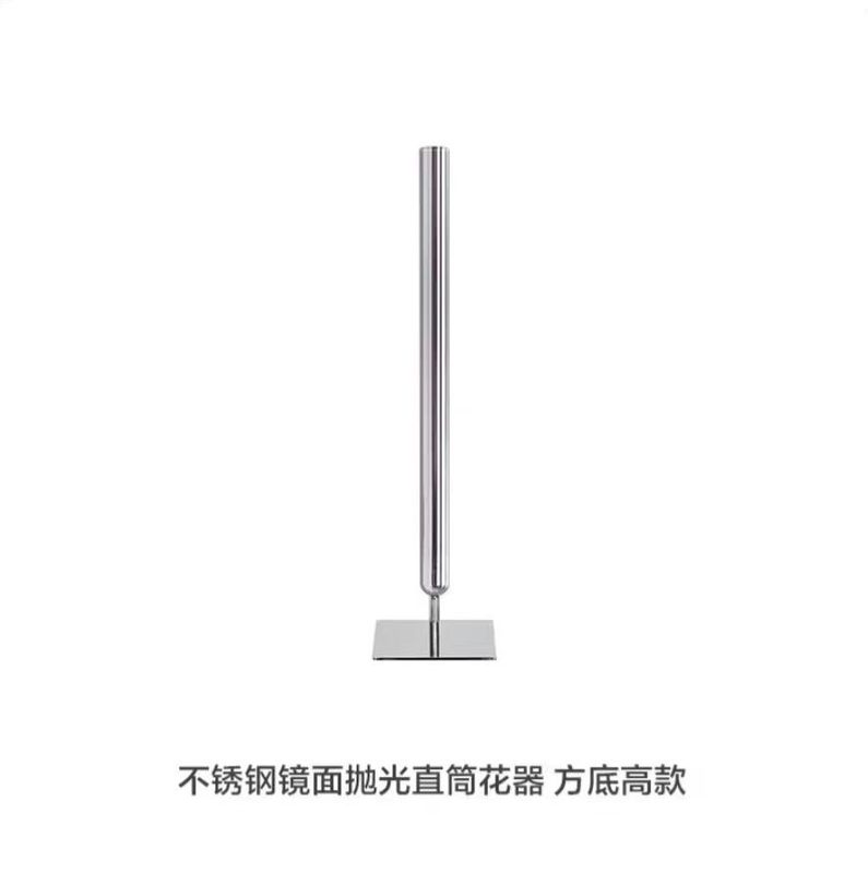 欧式轻奢高级感不锈钢花瓶可水培插花器中古风艺术装饰摆件|undefined