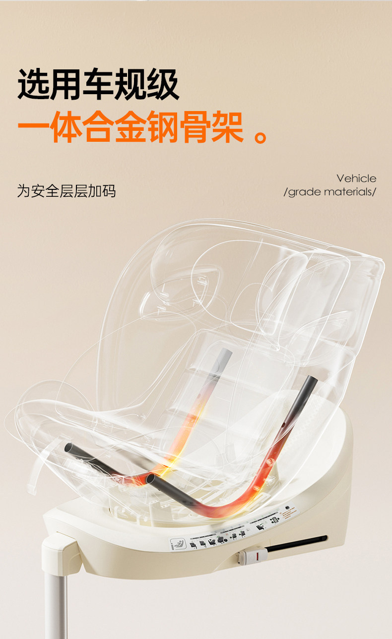 Babyboat New National Standard Kids Safety Seat for Babies Aged 0-12 Years Old, Suitable for Car Use, Can Sit and Recline