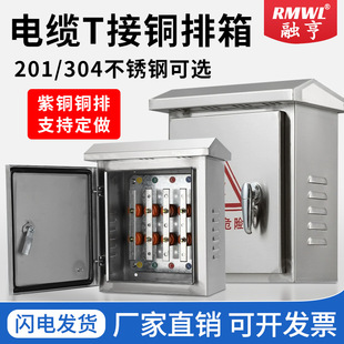 Stainless Steel Low-Voltage Cable Branch Box Copper Busbar Conversion Box T-Terminal Floor Bridge T-Cable Insulation Transfer Box