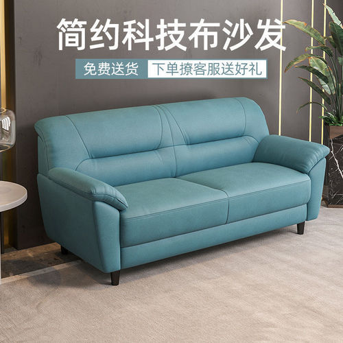 Simple Modern Technology Fabric Sofa Living Room Small Apartment Waterproof Stain-Resistant Home Use Double Sofa Wholesale