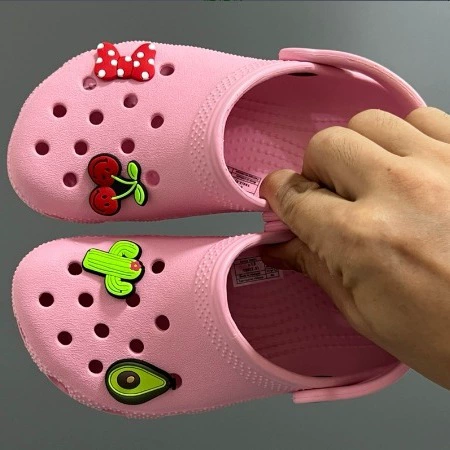 Путян, летняя детская обувь классическая CROC с полыми отверстиями, детские сандалии, два мультяшных пряжки