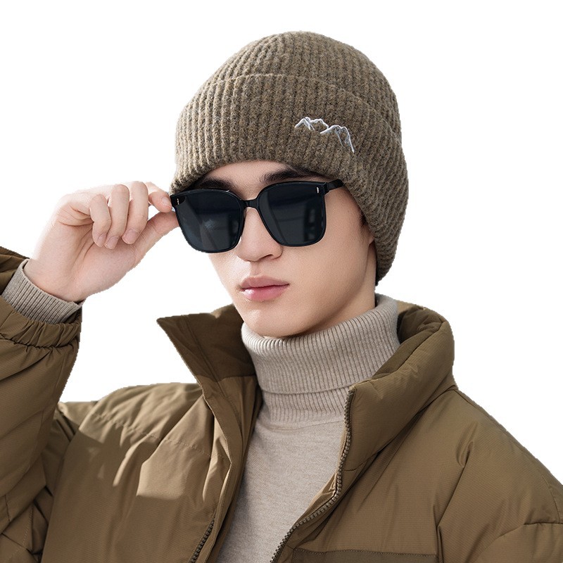 Berretto invernale caldo e spesso con protezione per le orecchie da uomo per equitazione, nuovo stile berretto lavorato a maglia antifreddo_voghion.com