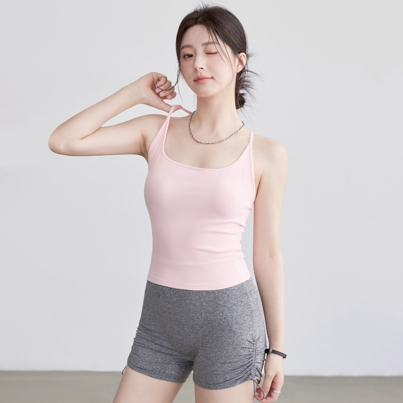 瑜伽服背心女跑步运动文胸无袖美背一体式普拉提健身运动内衣批发|undefined