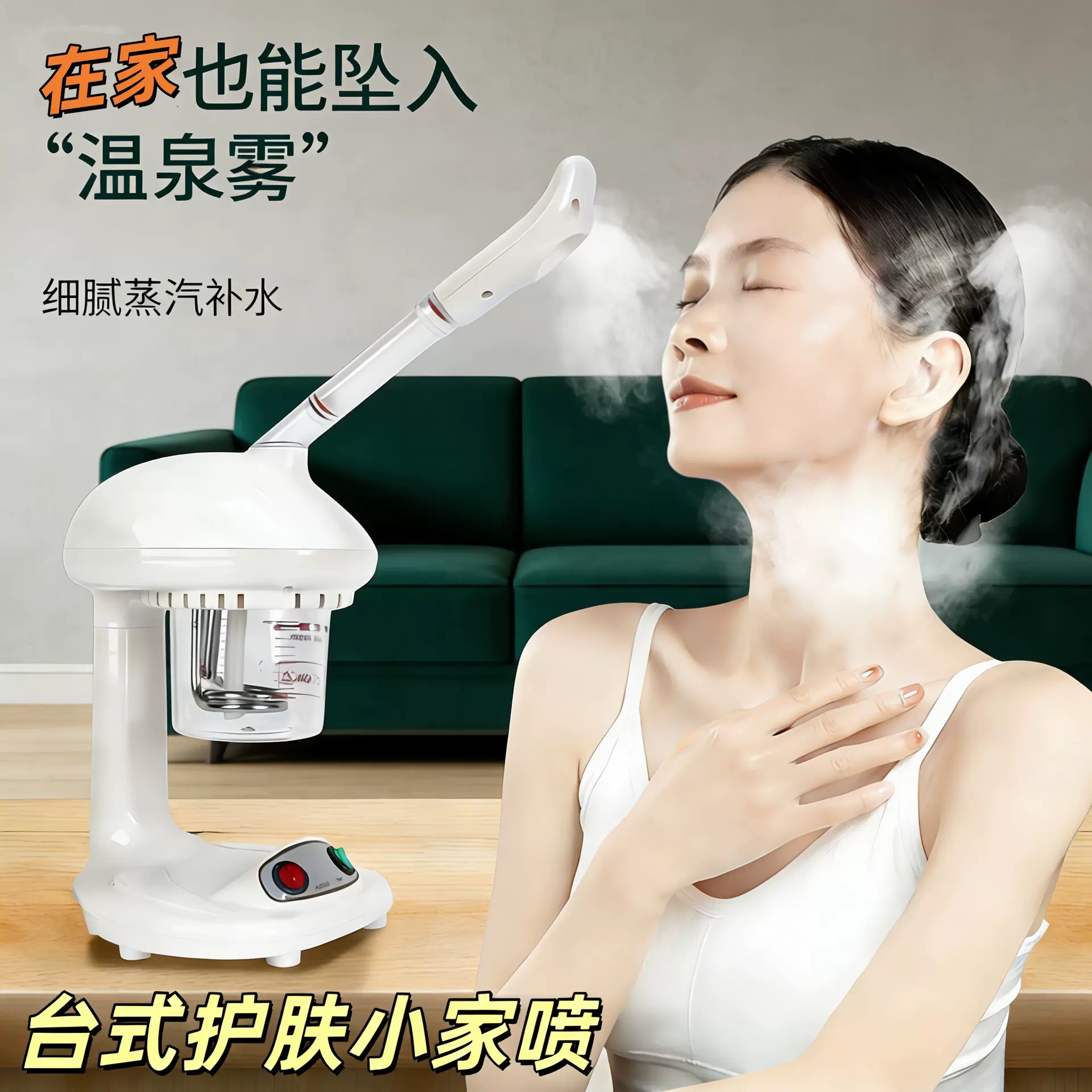 奔鹏热喷蒸脸仪台式喷雾补水仪滋润面部香薰蒸脸器家用美容仪批发