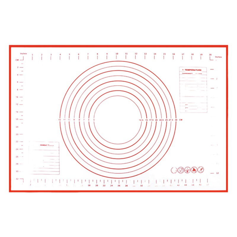 Amazon spot kitchen home rolling pad silicone chopping board kneading pad scale multi-size and pad wholesale