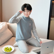 男童秋衣秋裤套装2025新款中大童纯棉睡衣春秋款儿童男孩德绒内衣