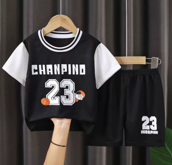 夏季儿童篮球服套装男童运动速干衣中大童无袖短裤两件套女童背心|undefined