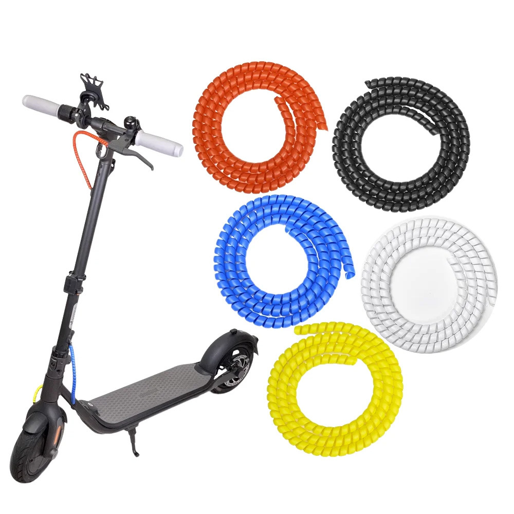 Scooter Universal M365 Pro Brake Protection Line Brake Cable 1M/1.2M/2M Spiral Hidden Cable Sleeve