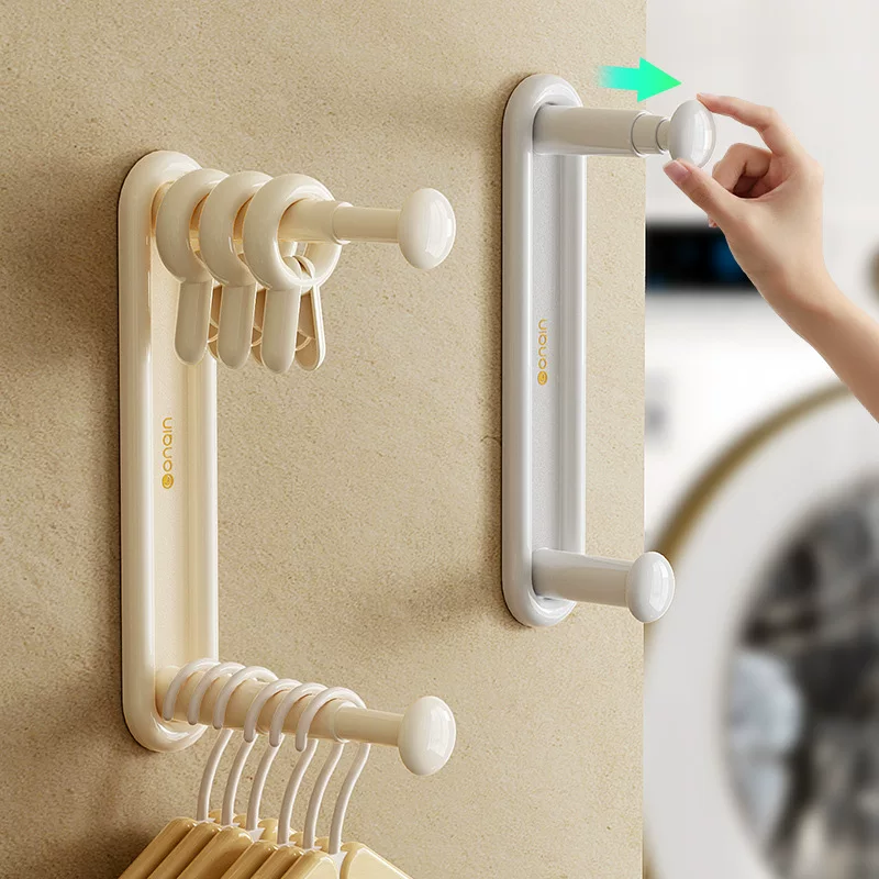 Wall-Mount Hanger Storage System, Home Organizer, 33×6×4 cm, Multi-Color Options