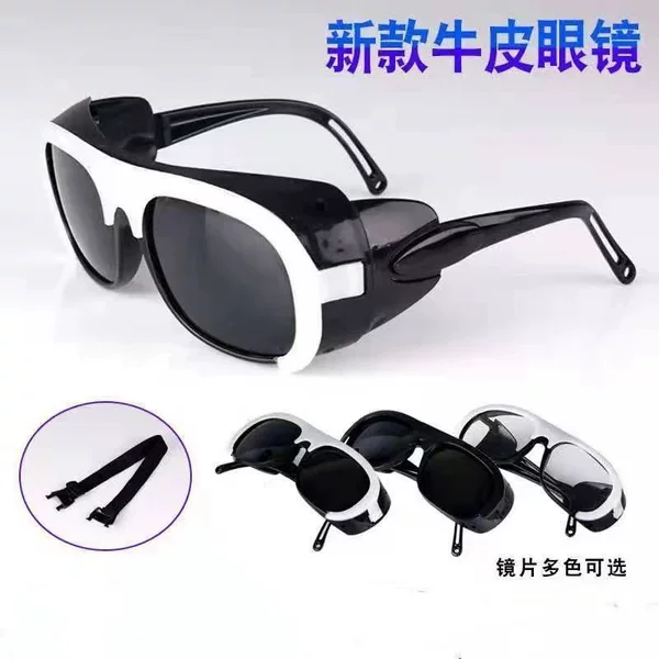 Factory Supply Cowhide Goggle Welding Protective Glasses Cowhide Glasses Welding Eye Goggle Mask Glasses