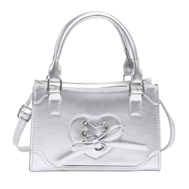 2024 invierno nuevo bolso de arco de gran capacidad en forma de corazón bolso de moda de mujer de gran capacidad bolso cuadrado