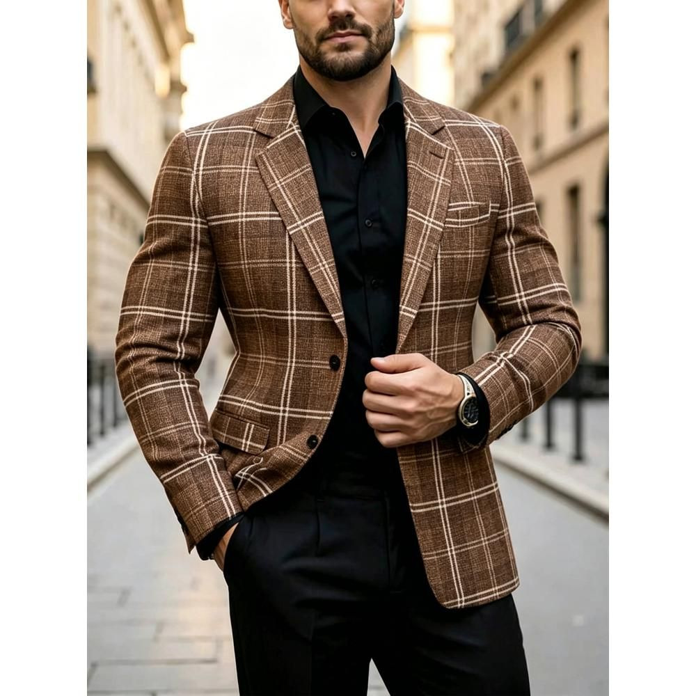 Comercio exterior transfronterizo hombre delgado moda traje casual de color sólido clásico versátil primavera y otoño delgado chaqueta de traje