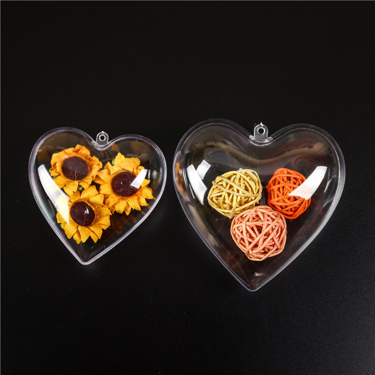 Factory wholesale in stock Love-shaped high transparent ball Festival Christmas decorative ball hollow ball beauty egg Eternal Flower Ball