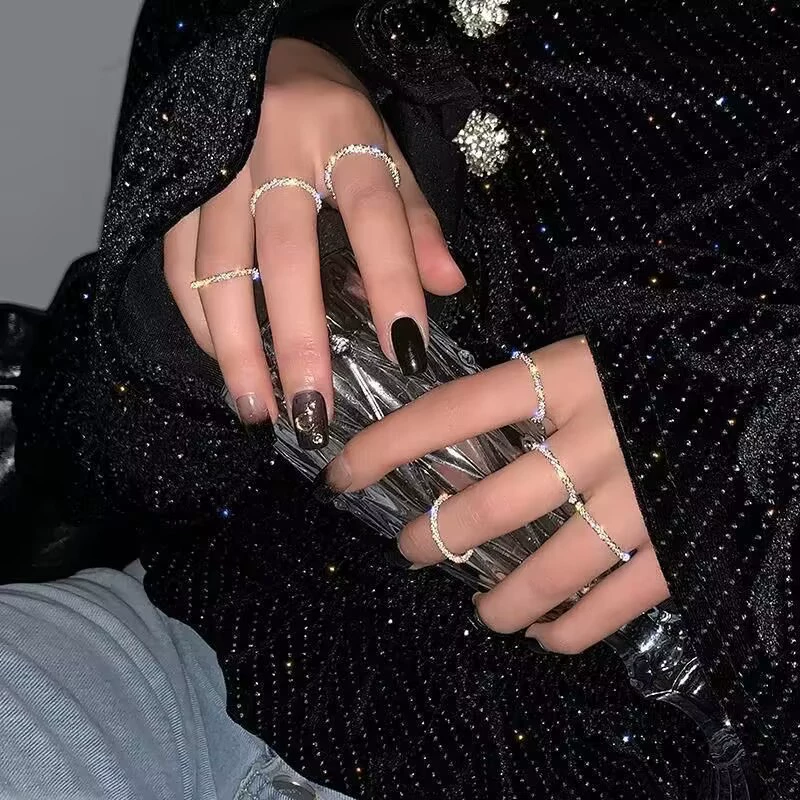Корейские блестящие серебряные кольца Женские rings Манчжурский лес New Small Prime Circle Ring INS Jumping Finger Precepts