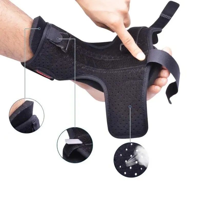 Foot drop orthosis, ankle brace, foot support orthosis, foot inversion or eversion fixation strap