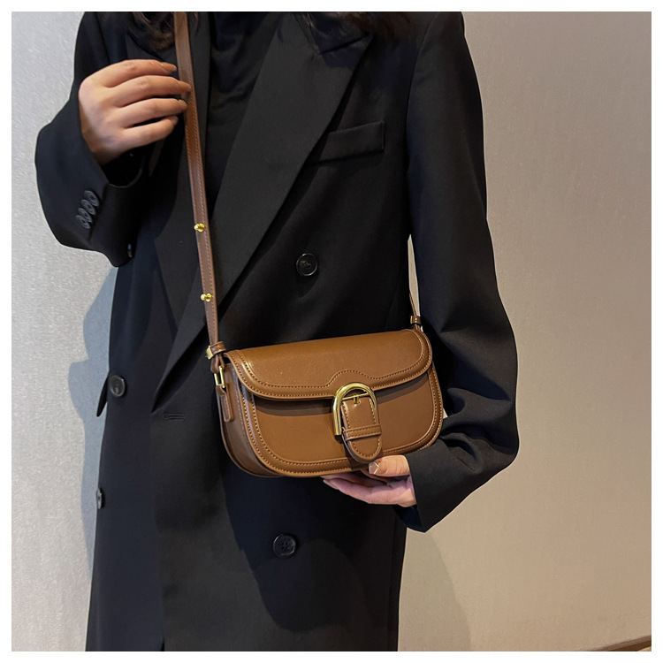 Solid Color Pattern All Seasons Season Women's Gender Women's Small All Seasons Pu Leather Streetwear Saddle Bag