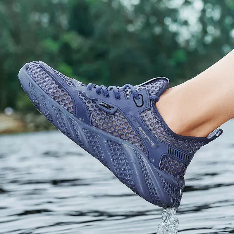 GG71 новые мужские кроссовки trace stream shoes, водо- related shoes, high net shoes hollow shoes, air -breathable net cloth sports tide shoes 38 yards