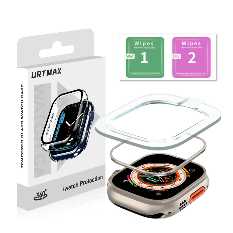 Applicable to iwatch new 8 generation Ultra Apple Watch tempered film 49mm with locator protective sticker metal watch frame